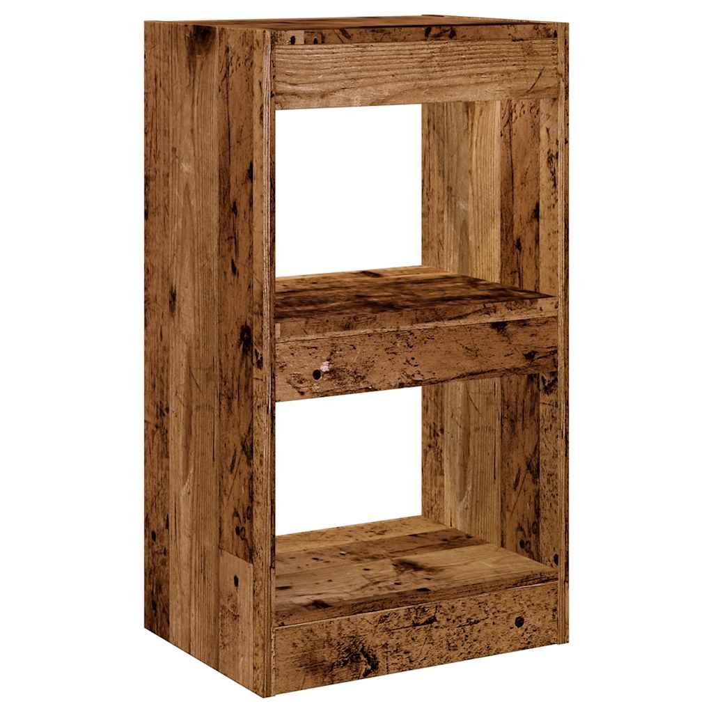 Book Cabinet/Room Divider Old Wood 40x30x72 cm