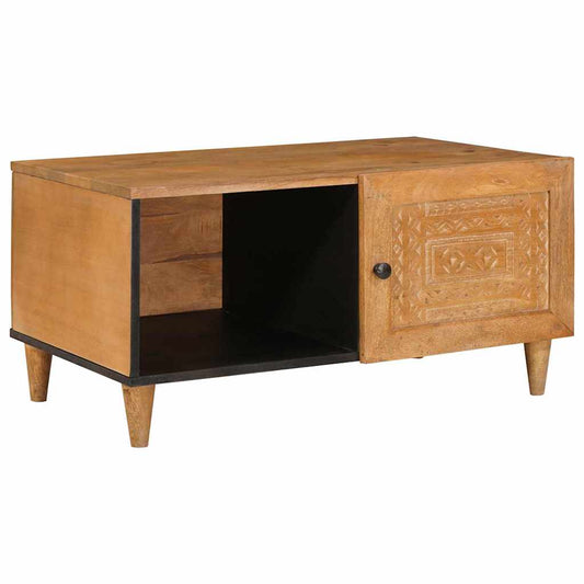 Coffee Table Light brown 80 x 50 x 40 cm Solid mango wood