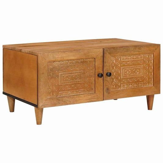 Coffee Table Light brown 80 x 50 x 40 cm Solid mango wood