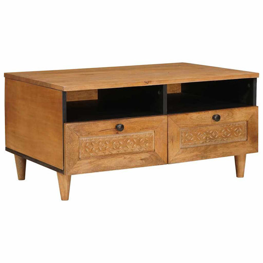 Coffee Table Light brown 80 x 54 x 40 cm Solid mango wood