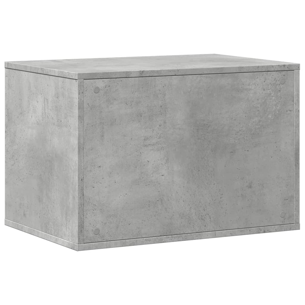 Cat Litter Box Enclosure Concrete Grey 60x40x40 cm Engineered Wood