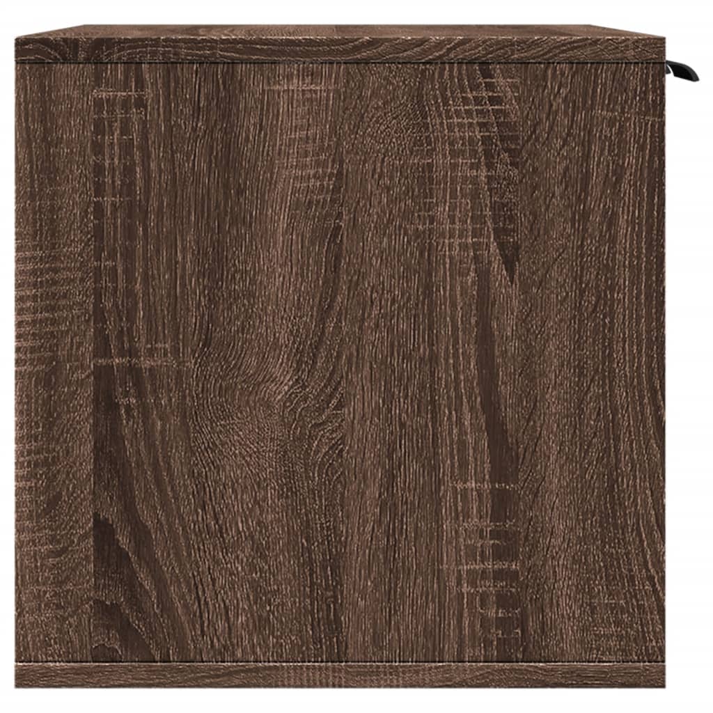 Cat Litter Box Enclosure Brown Oak 60x40x40 cm Engineered Wood