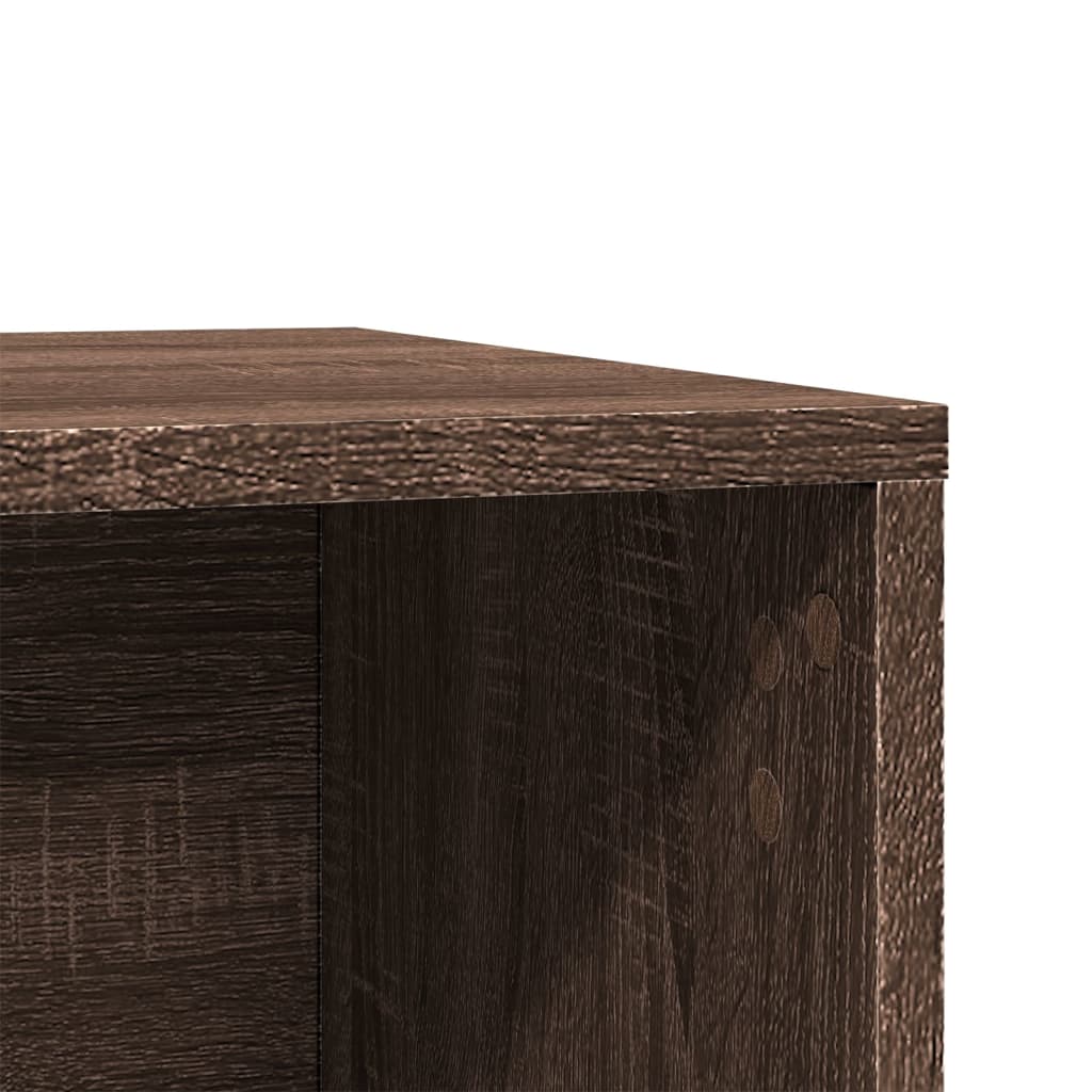 Cat Litter Box Enclosure Brown Oak 60x40x40 cm Engineered Wood
