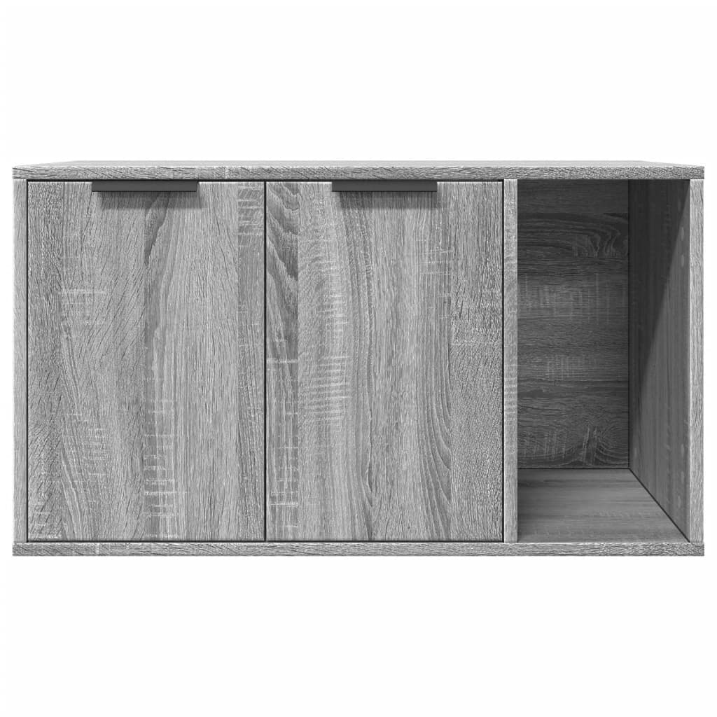 Cat Litter Box Enclosure Grey Sonoma 80x50x45 cm Engineered Wood