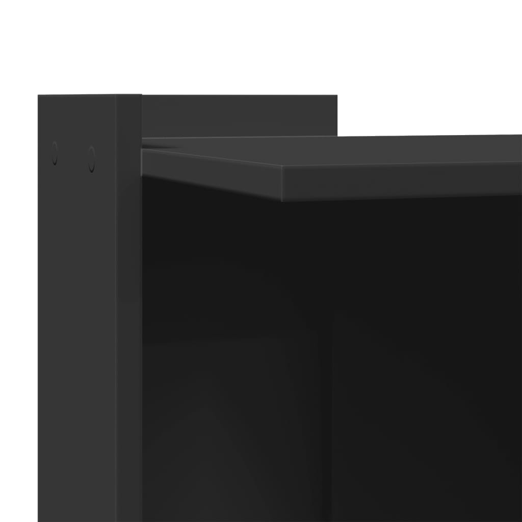 Cat Litter Box Enclosure Black 42x42x51 cm Engineered Wood