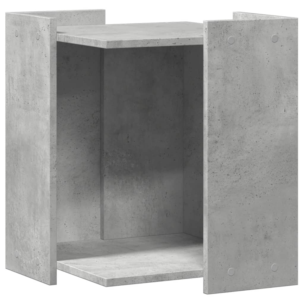 Cat Litter Box Enclosure Concrete Grey 42x42x51 cm Engineered Wood
