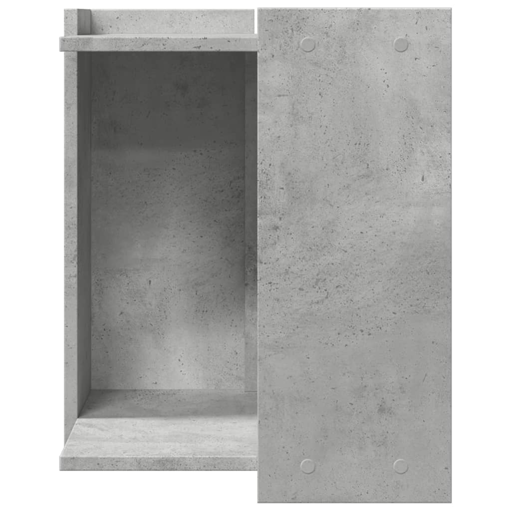 Cat Litter Box Enclosure Concrete Grey 42x42x51 cm Engineered Wood