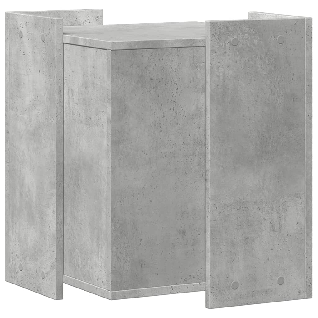 Cat Litter Box Enclosure Concrete Grey 42x42x51 cm Engineered Wood