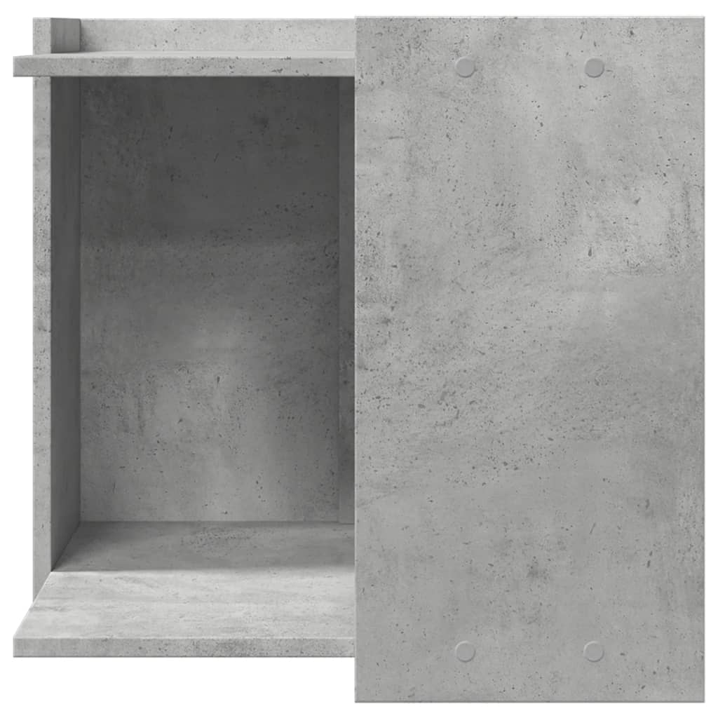 Cat Litter Box Enclosure Concrete Grey 53x53x51 cm Engineered Wood