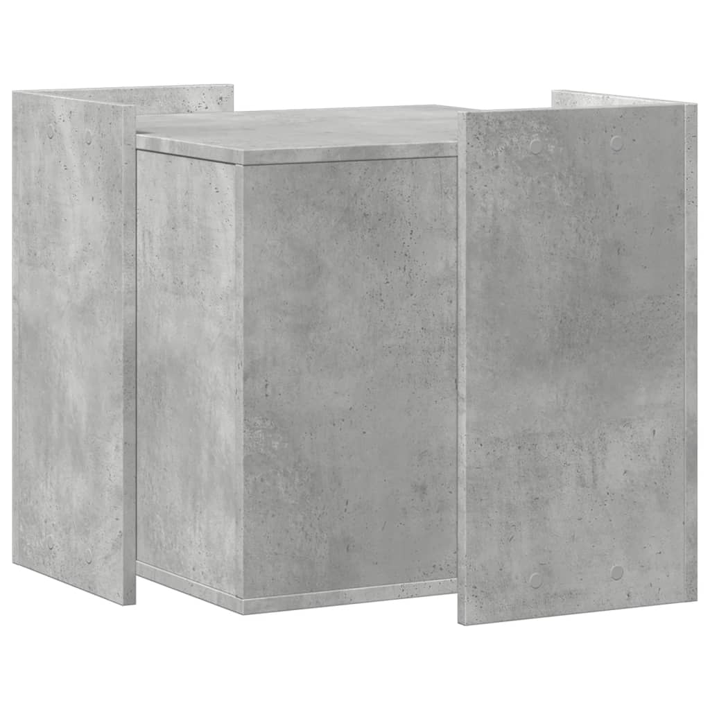 Cat Litter Box Enclosure Concrete Grey 53x53x51 cm Engineered Wood
