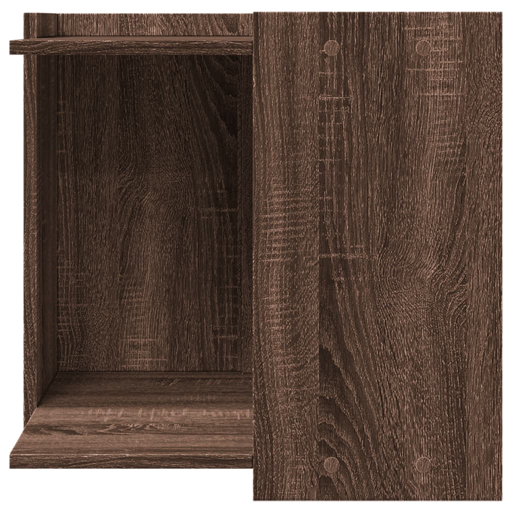 Cat Litter Box Enclosure Brown Oak 53x53x51 cm Engineered Wood