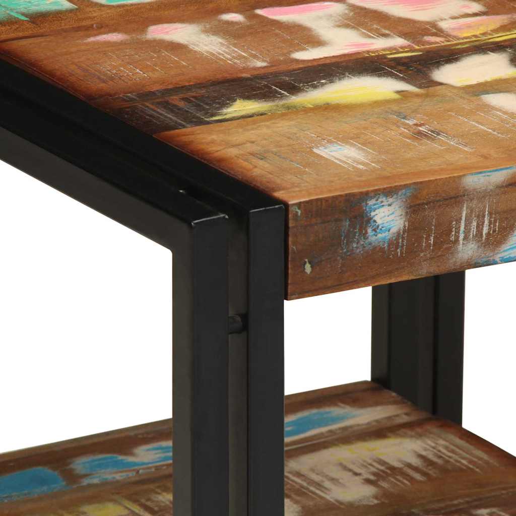 Coffee Table Multicolour 40 x 40 x 38 cm Solid reclaimed wood