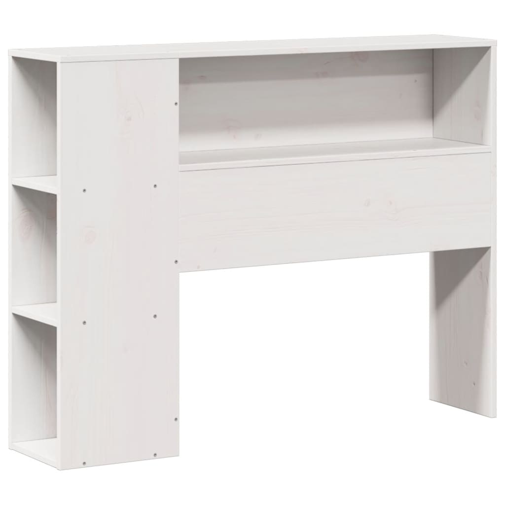 Bookcase Bed without Mattress White 100x200cm Solid Wood Pine