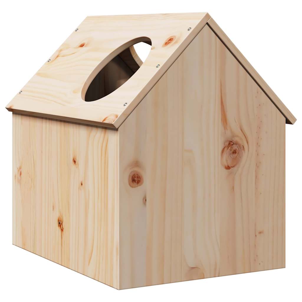 Cat House 41x50x50 cm Solid Wood Pine