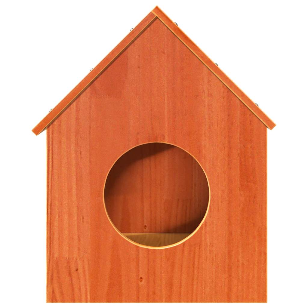 Cat House Wax Brown 41x50x50 cm Solid Wood Pine