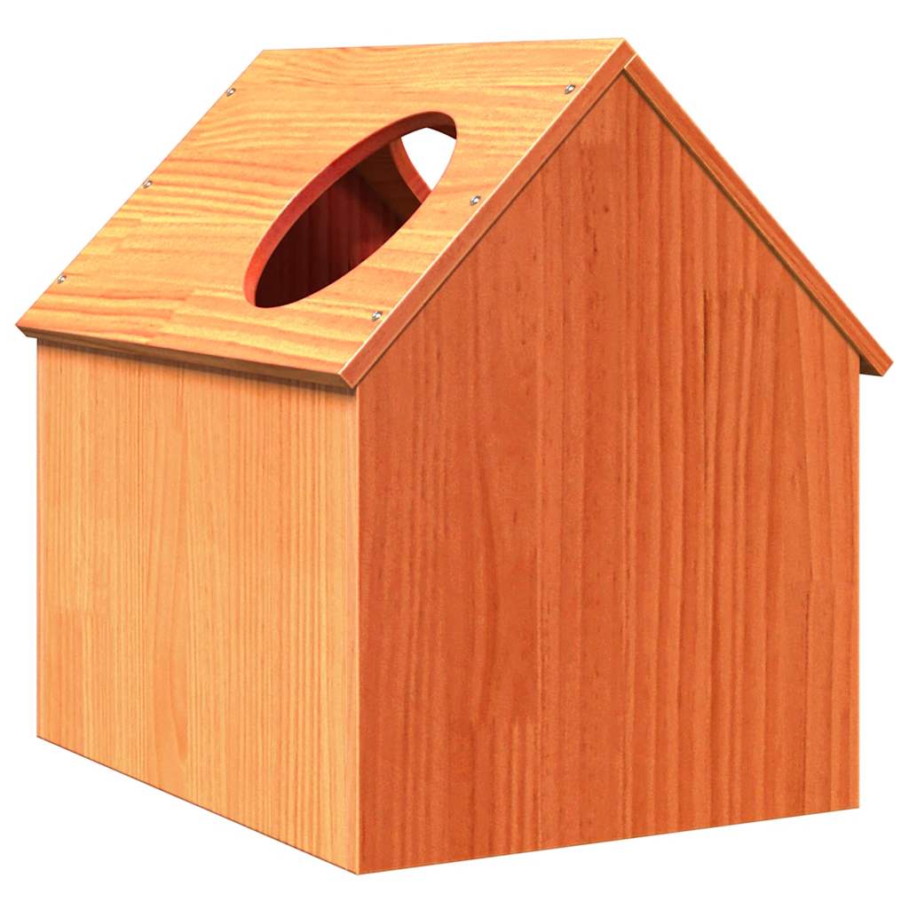 Cat House Wax Brown 41x50x50 cm Solid Wood Pine
