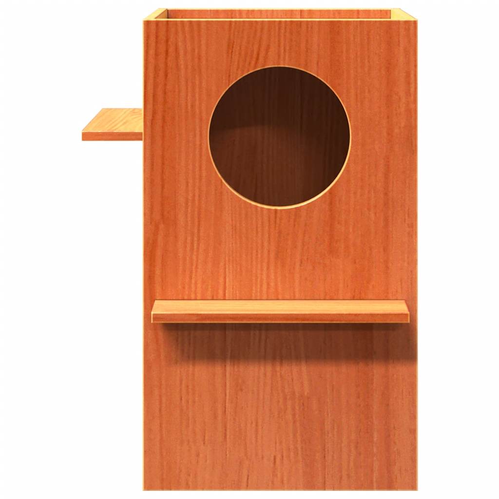Cat House Wax Brown 43x43x60 cm Solid Wood Pine