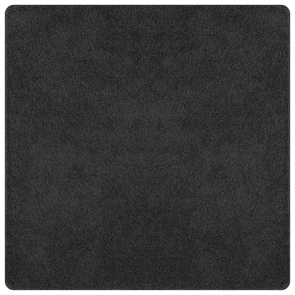 Anti-slip Shaggy Rug Dark Grey 120 x 120 cm PP