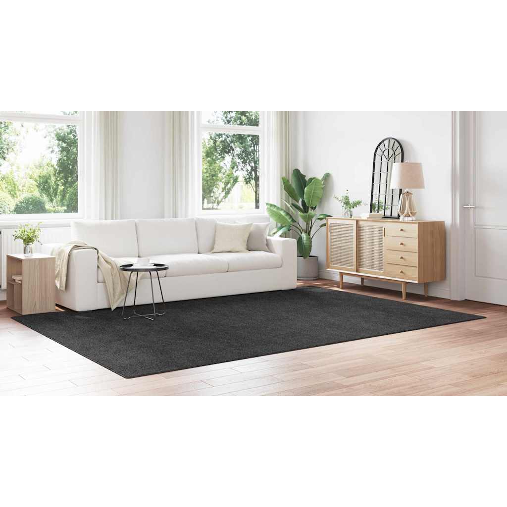 Anti-slip Shaggy Rug Dark grey 240 x 340 cm PP