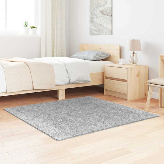 Anti-slip Shaggy Rug Grey 120 x 120 cm PP