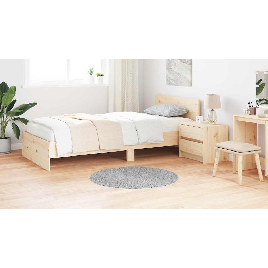 Anti-slip Shaggy Rug Grey 90 x 90 cm PP
