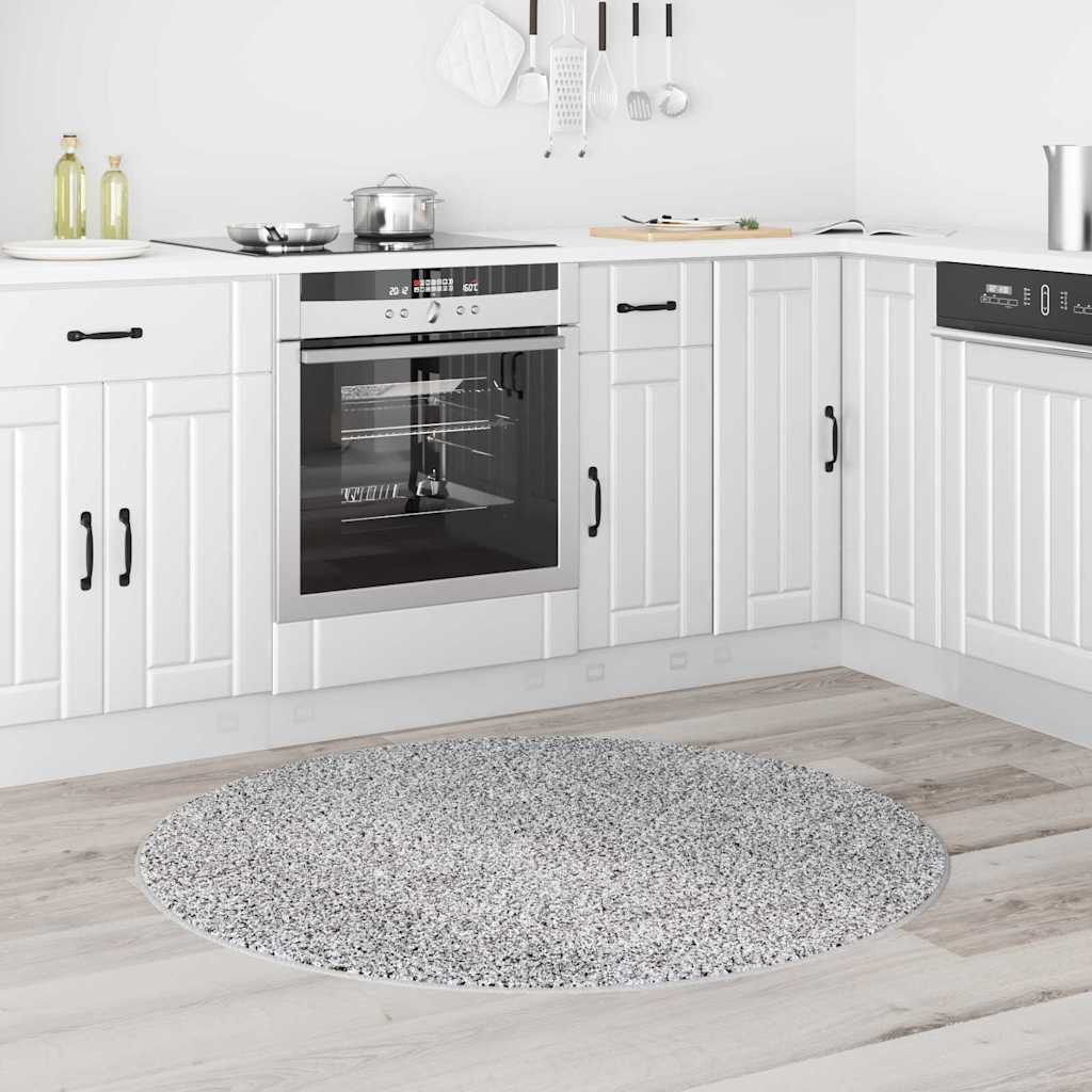 Anti-slip Shaggy Rug Grey 120 x 120 cm PP
