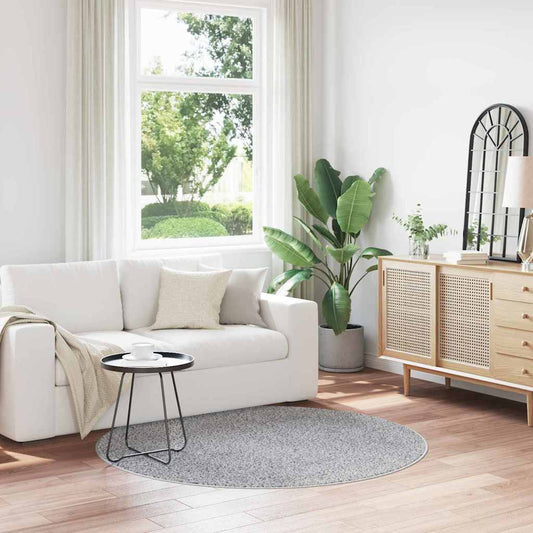Anti-slip Shaggy Rug Grey 160 x 160 cm PP
