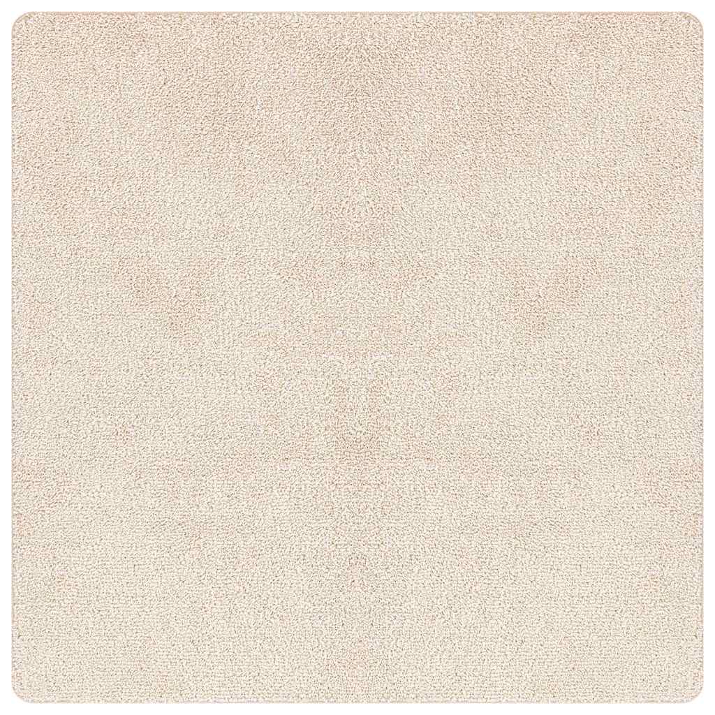 Anti-slip Shaggy Rug Cream 120 x 120 cm PP