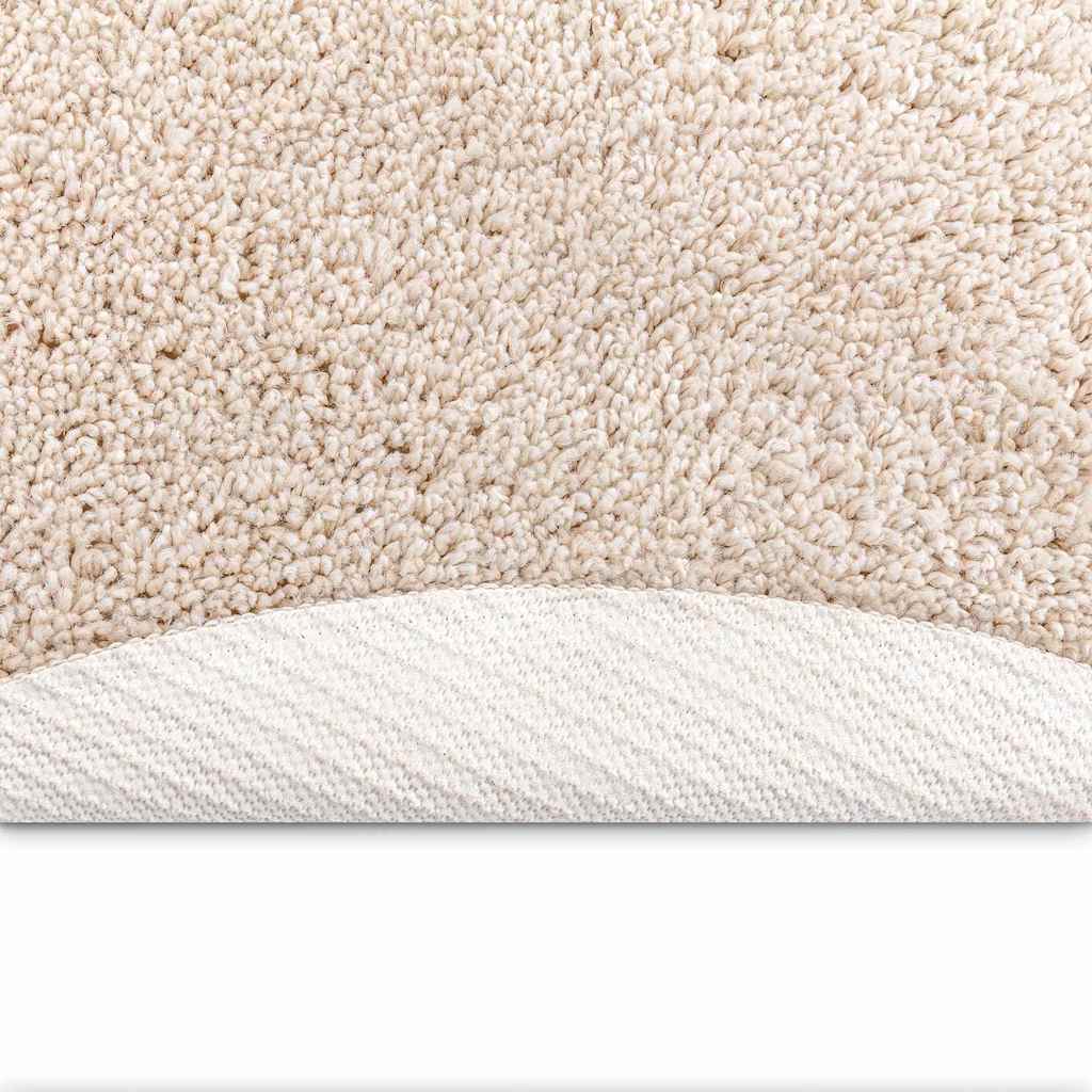 Anti-slip Shaggy Rug Cream 90 x 90 cm PP