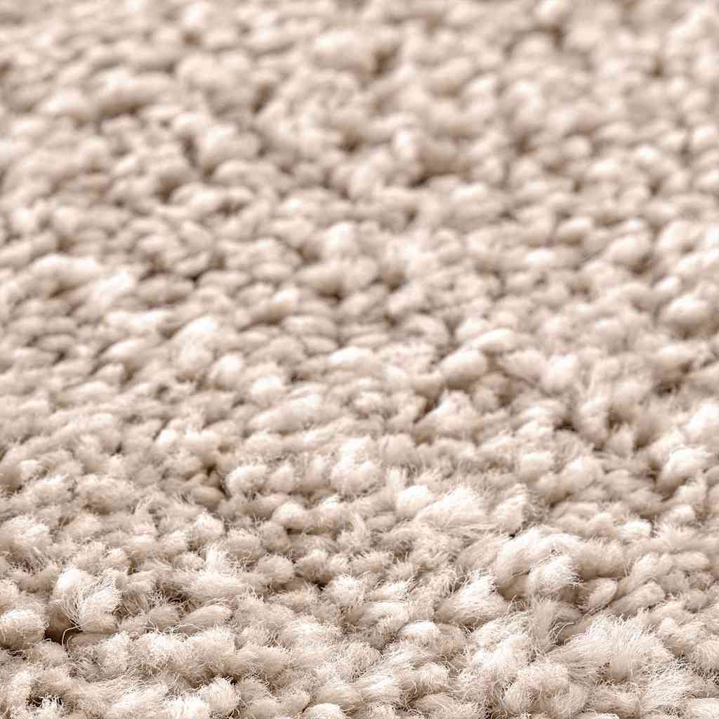 Anti-slip Shaggy Rug Cream 90 x 90 cm PP