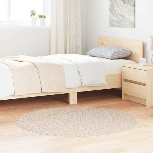 Anti-slip Shaggy Rug Cream 120 x 120 cm PP
