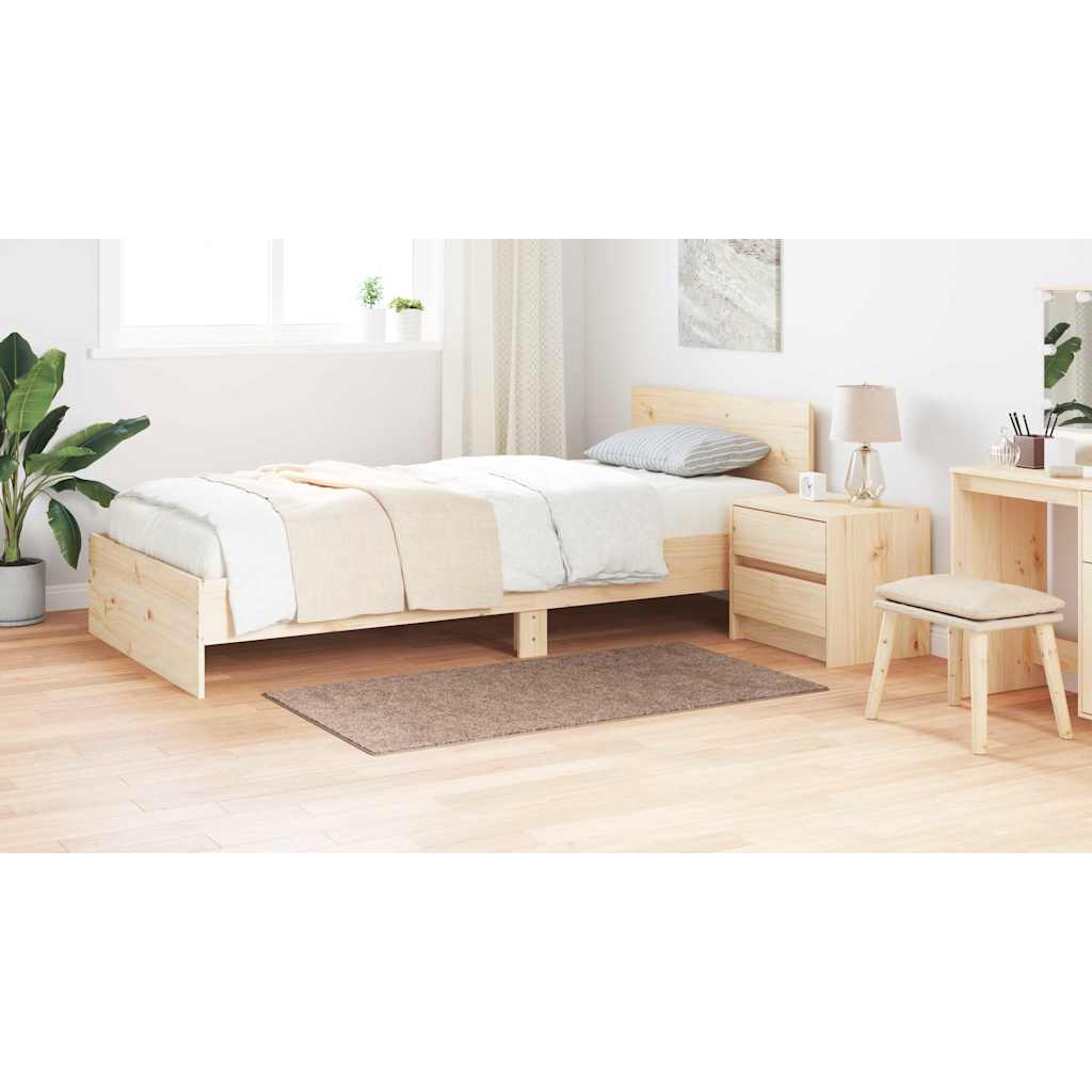 Anti-slip Shaggy Rug Brown 80 x 150 cm PP