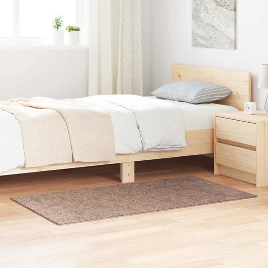 Anti-slip Shaggy Rug Brown 80 x 150 cm PP