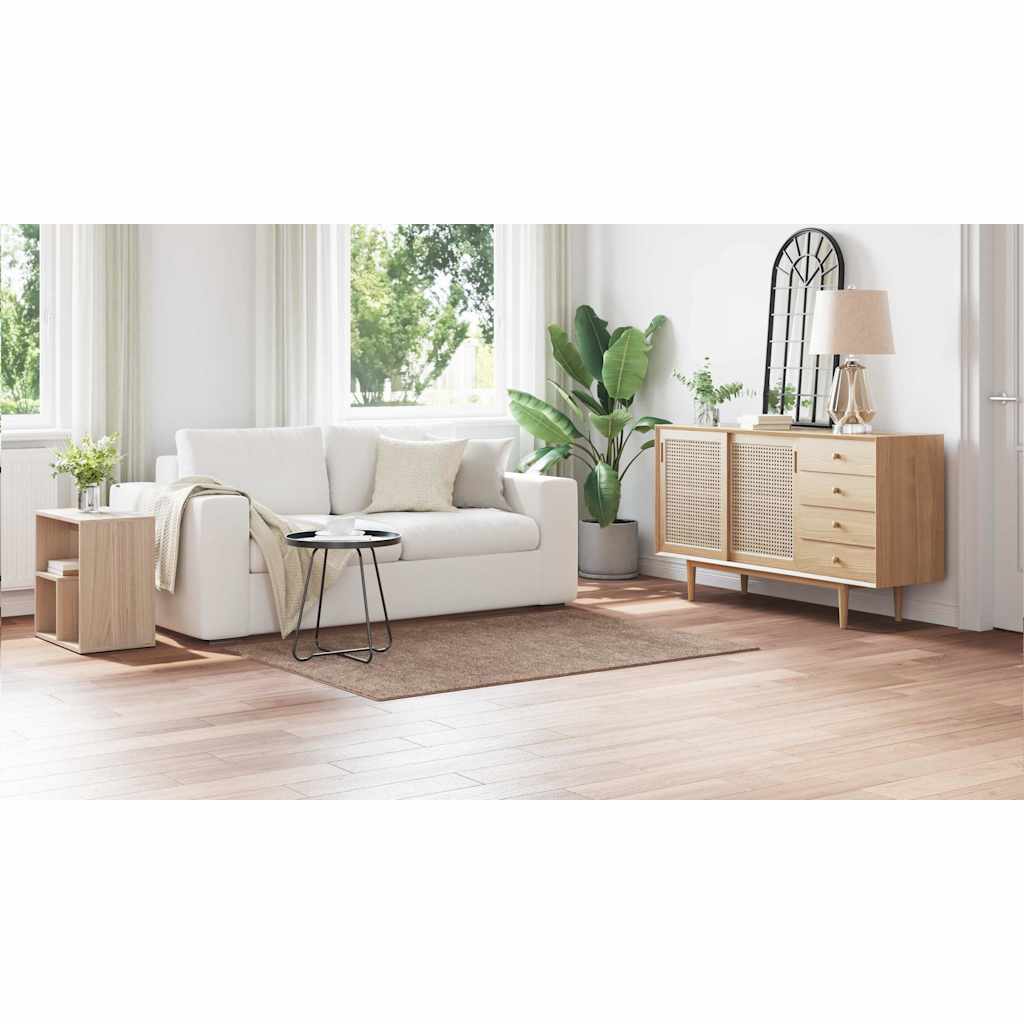 Anti-slip Shaggy Rug Brown 120 x 170 cm PP
