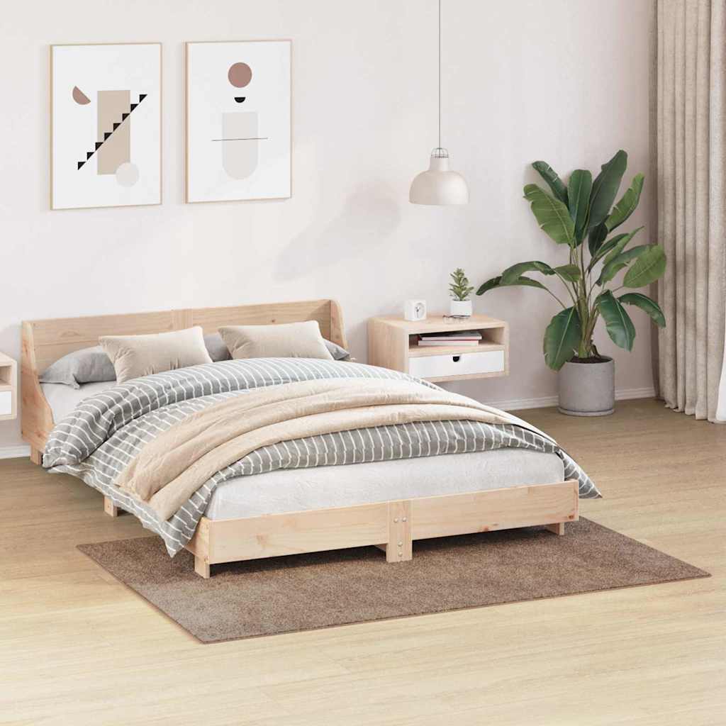 Anti-slip Shaggy Rug Brown 120 x 170 cm PP