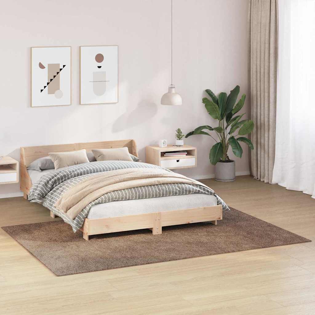 Anti-slip Shaggy Rug Brown 160 x 230 cm PP