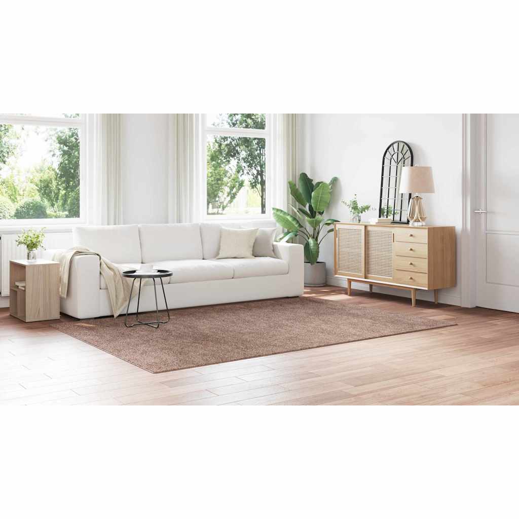 Anti-slip Shaggy Rug Brown 200 x 290 cm PP