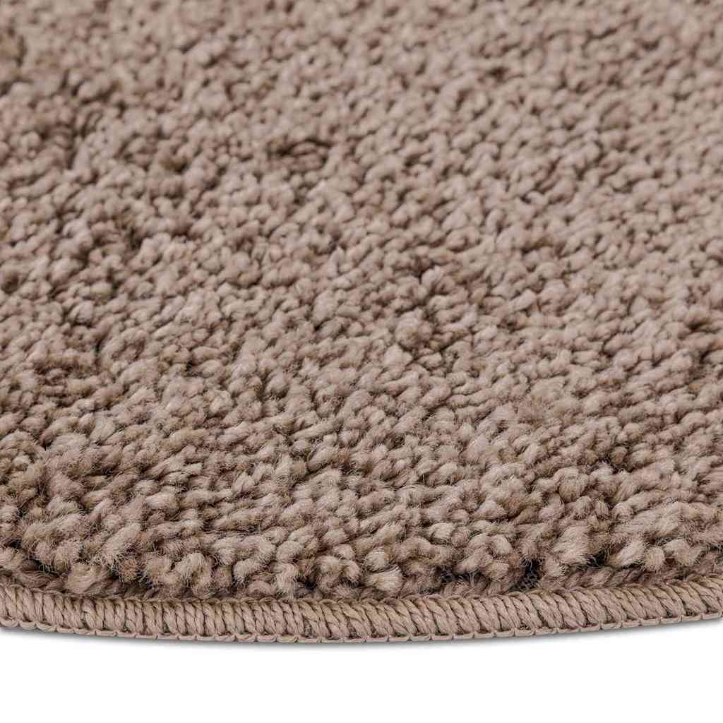 Anti-slip Shaggy Rug Brown 120 x 120 cm PP