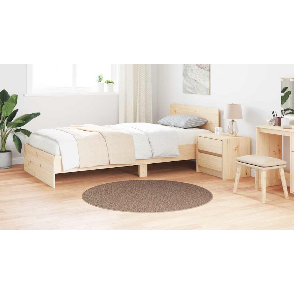 Anti-slip Shaggy Rug Brown 120 x 120 cm PP