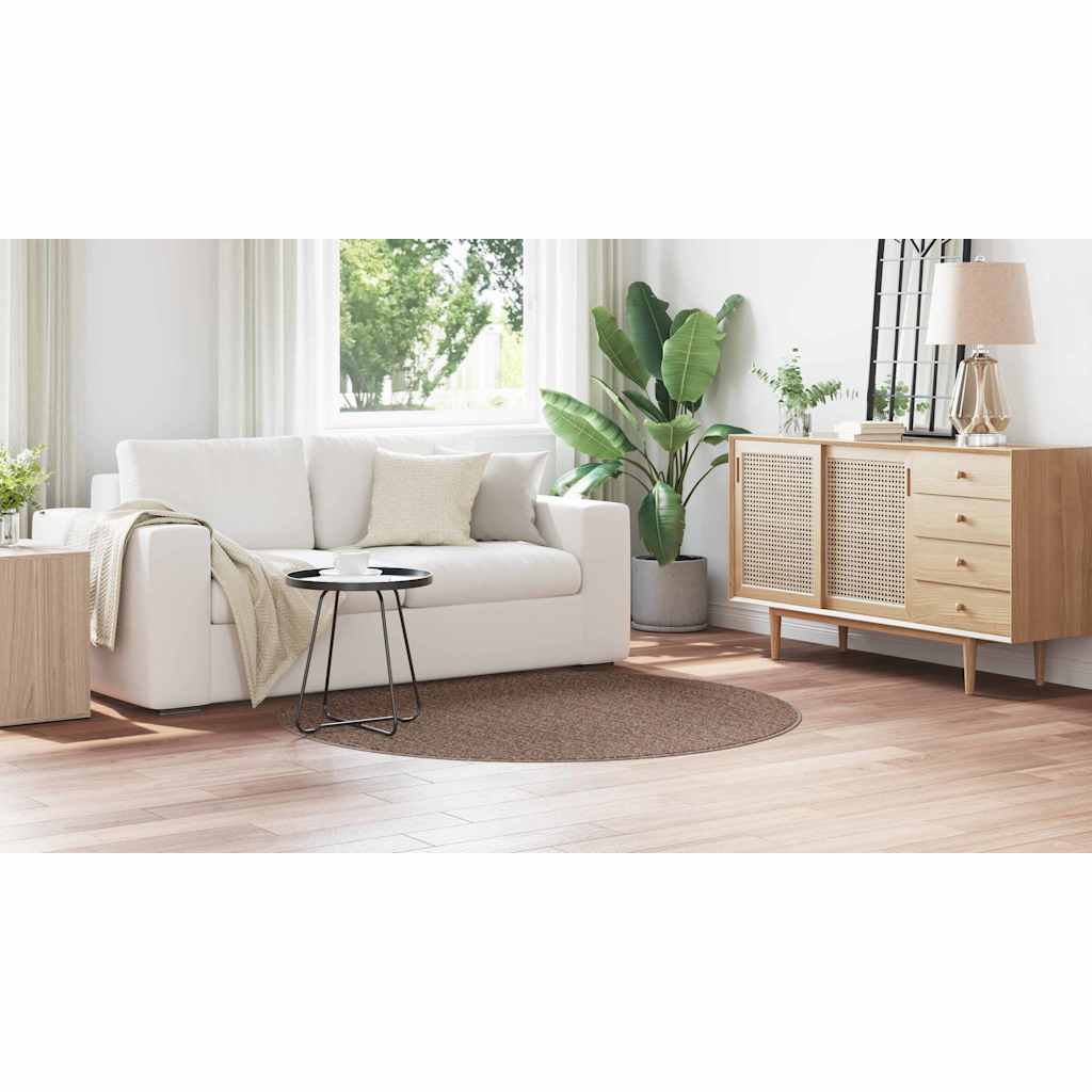 Anti-slip Shaggy Rug Brown 160 x 160 cm PP