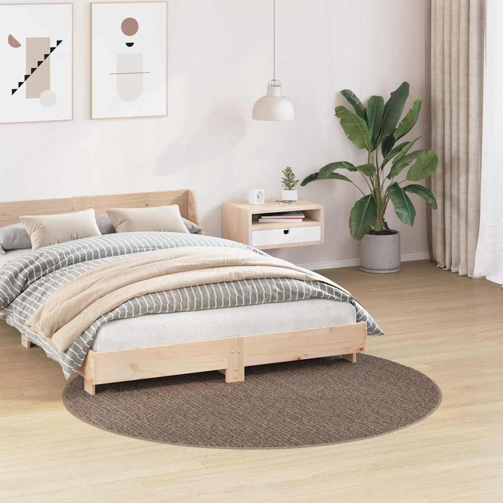 Anti-slip Shaggy Rug Brown 160 x 160 cm PP
