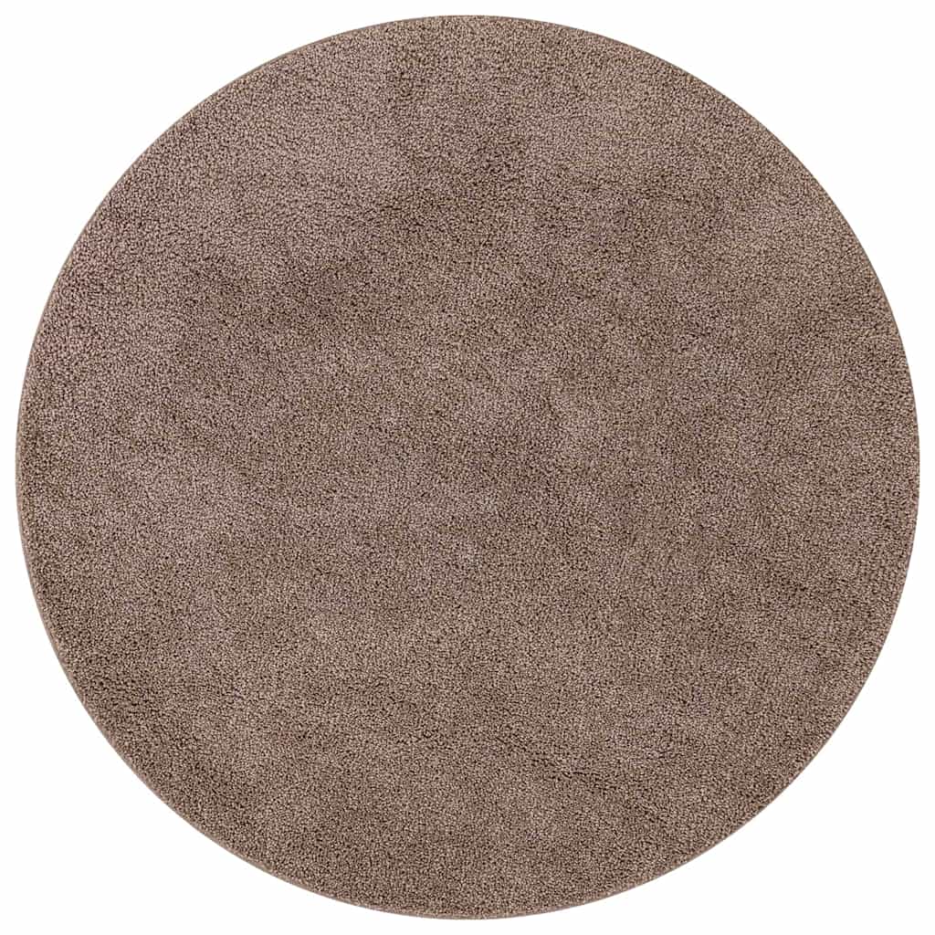 Anti-slip Shaggy Rug Brown 160 x 160 cm PP