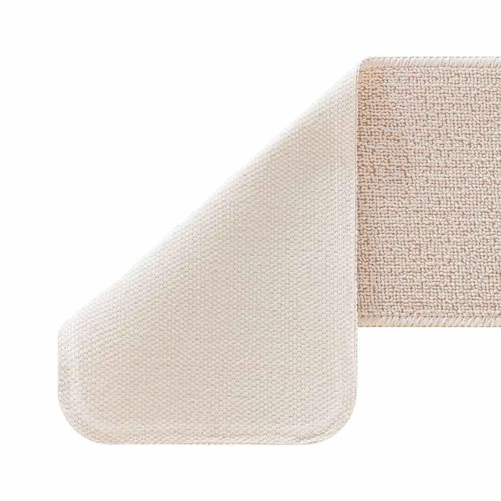 Anti-slip Stair Mats 15 pcs Cream 60 x 25 cm PP