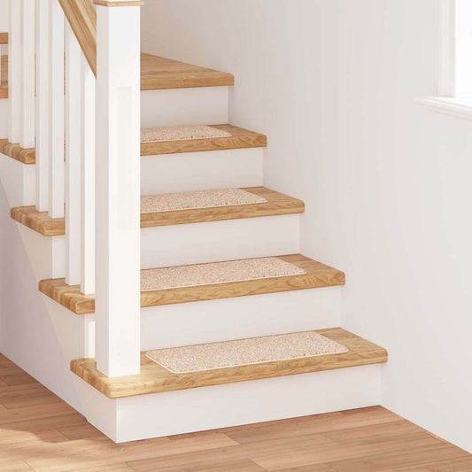 Anti-slip Stair Mats 15 pcs Cream 60 x 25 cm PP