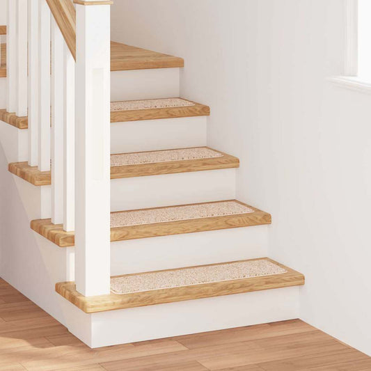 Anti-slip Stair Mats 15 pcs Cream 75 x 20 cm PP