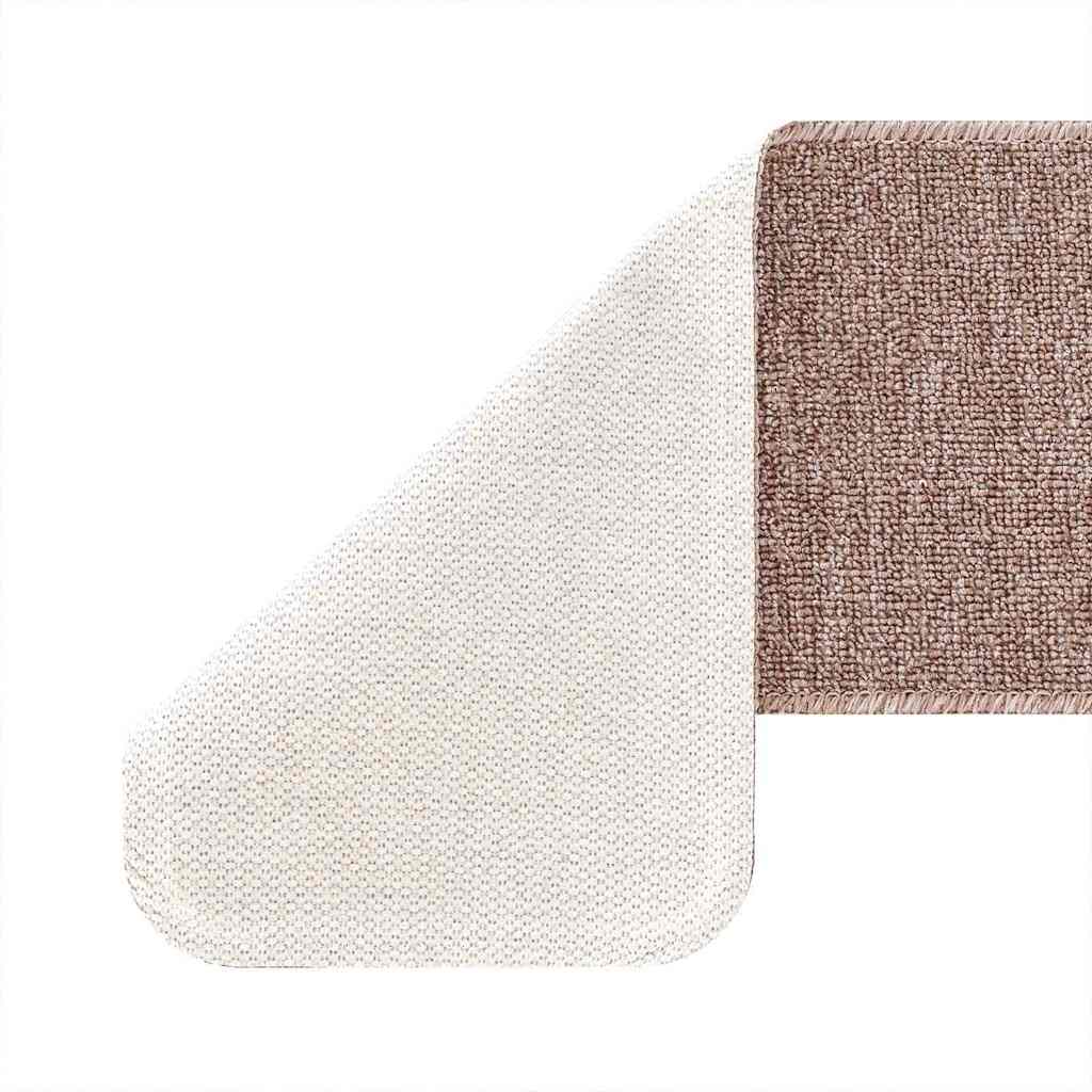Anti-slip Stair Mats 15 pcs Light brown 60 x 25 cm PP