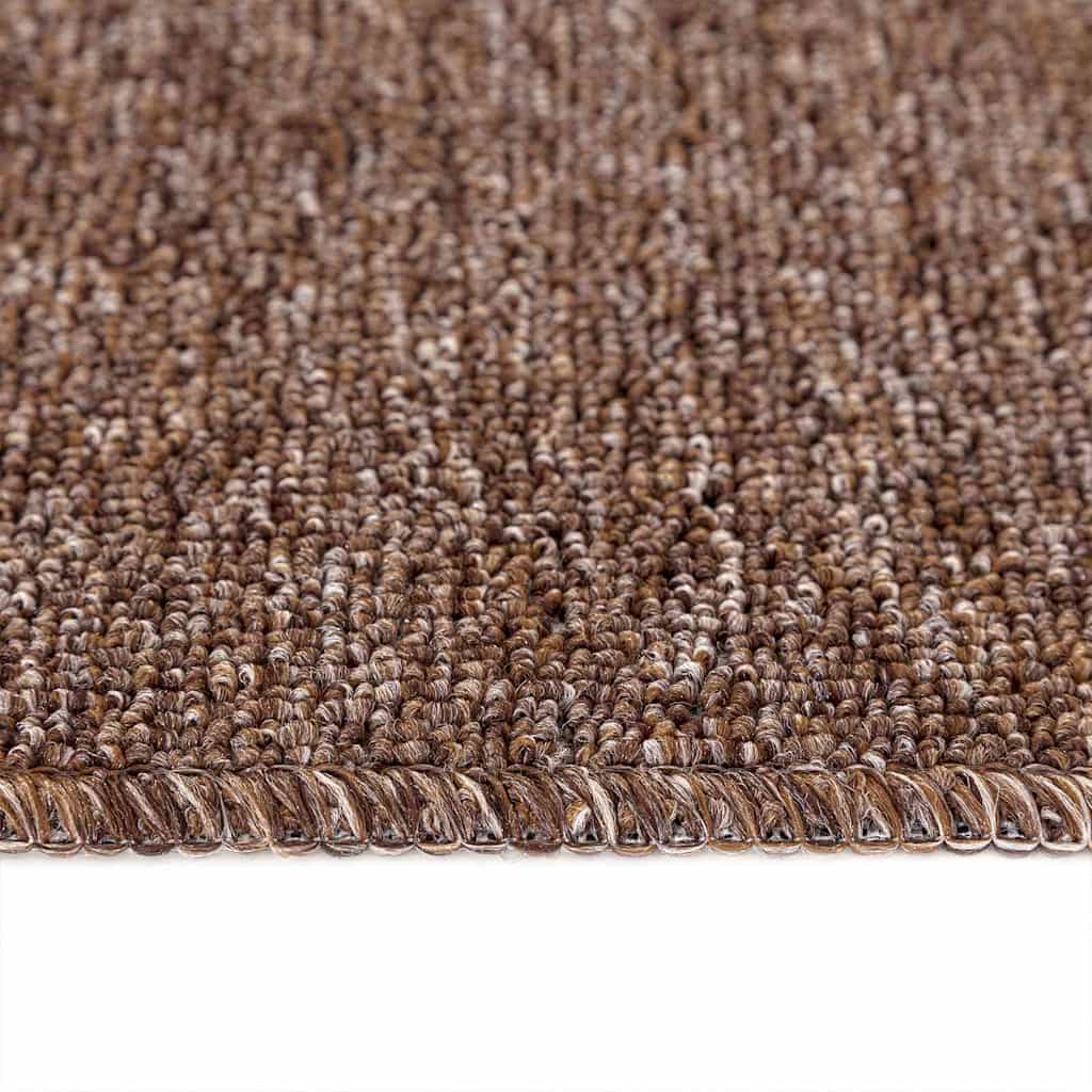 Anti-slip Stair Mats 15 pcs Brown 60 x 25 cm PP
