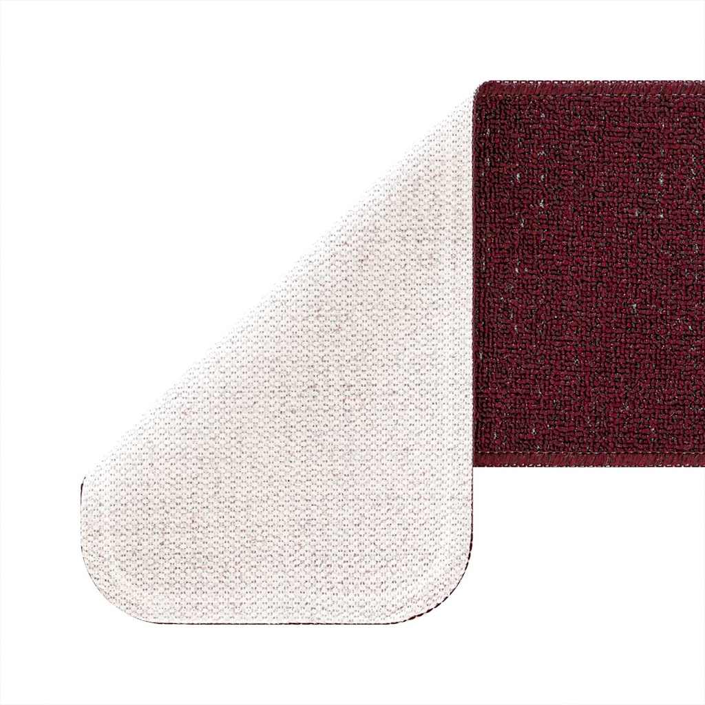 Anti-slip Stair Mats 15 pcs Bordeaux 75 x 20 cm PP