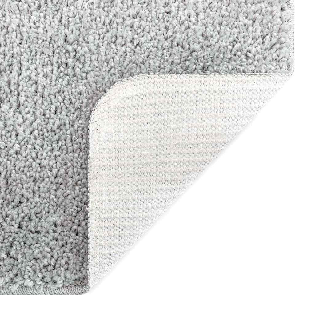Anti-slip Bath Mat Set 3 pcs Grey 50 x 50 cm PP