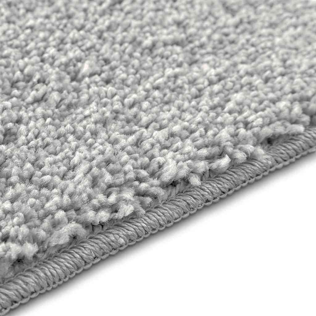 Anti-slip Bath Mat Set 3 pcs Grey 50 x 50 cm PP
